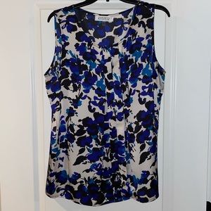 Kasper Sleeveless Floral Top XL
